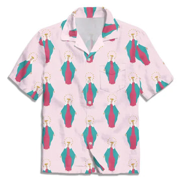 UniJames Pink Light Christian Hawaiian Shirt