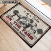 Uni Horse Life is Better Custom Name Doormat