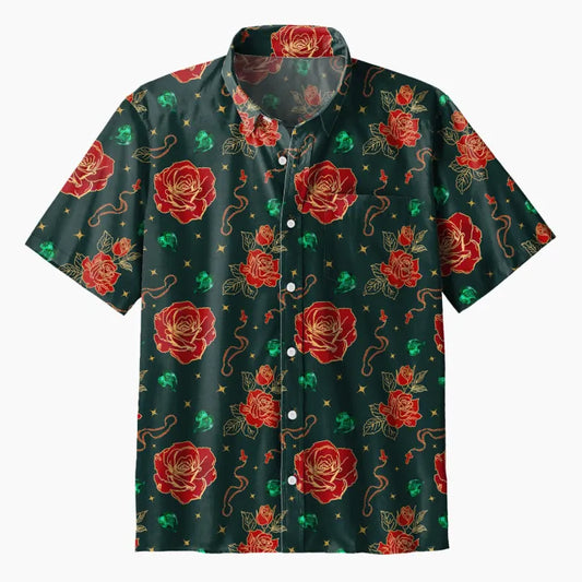 UniJames Rosary Beads And Rose Christian Hawaiian Shirt