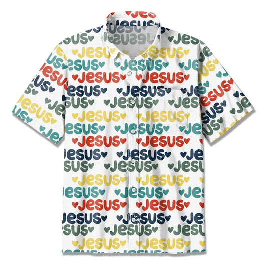 UniJames Simple Jesus Love Christian Hawaiian Shirt