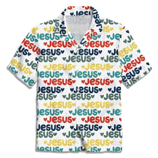UniJames Simple Jesus Love Christian Hawaiian Shirt