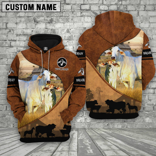 Uni Brahman Farming Dark Brown Personalized 3D Hoodie
