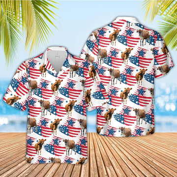 Unique Jersey Happy Flag 3D Hawaiian Shirt