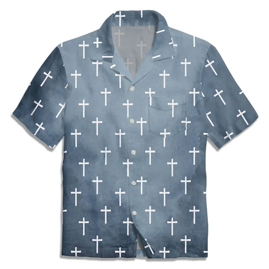UniJames The Blue Cross Christian Hawaiian Shirt