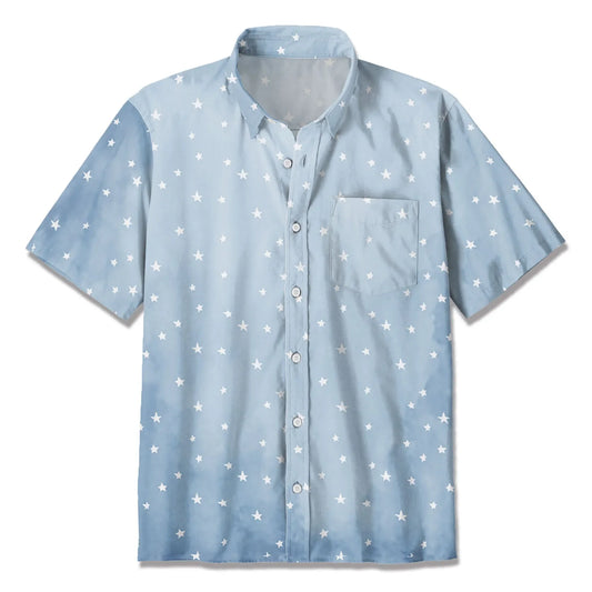 UniJames The Blue Starsbnw Christian Hawaiian Shirt