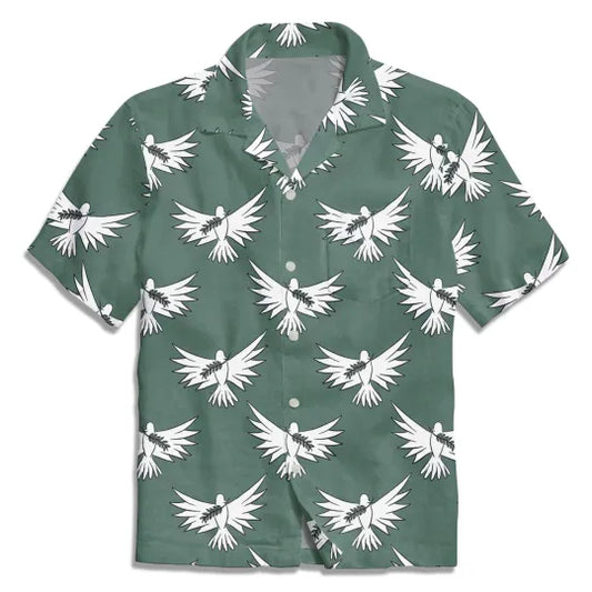 UniJames The Green Dove Christian Hawaiian Shirt