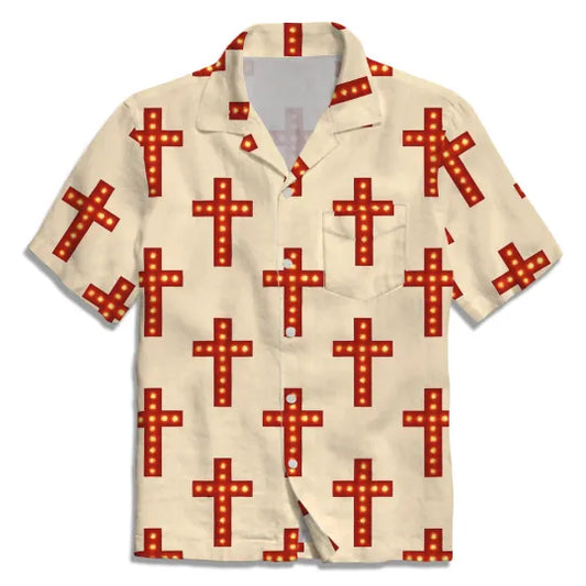 UniJames The Light Cross Christian Hawaiian Shirt