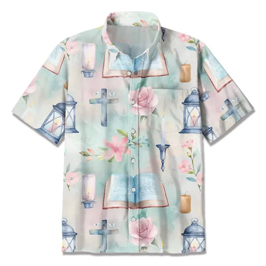 UniJames The Light Flower Christian Hawaiian Shirt