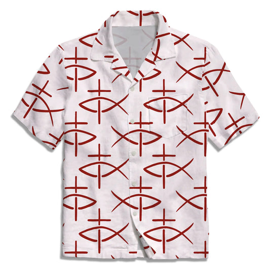 UniJames The Pink Fish Christian Hawaiian Shirt