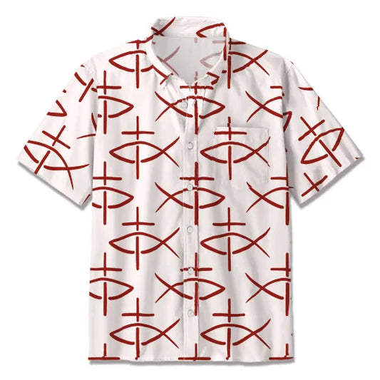 UniJames The Pink Fish Christian Hawaiian Shirt