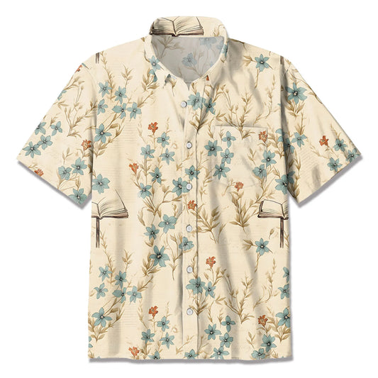 UniJames The Vintage Blue Flower Christian Hawaiian Shirt