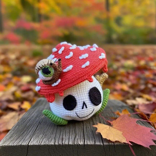 UniJames Creepy Mushroom, Amanita Muscaria, Handmade Crochet