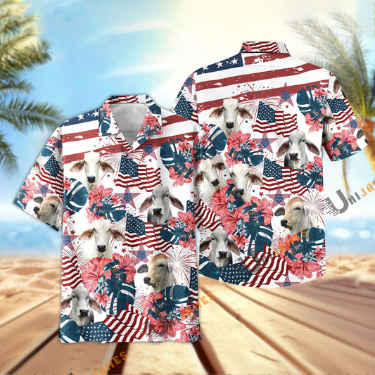 Uni Brahman Happy America Hawaiian Shirt