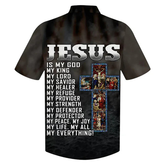 UniJames Warrior Jesus Is My God Hawaiian Shirts - Christian Hawaiian Shirt - Jesus Hawaiian Shirts