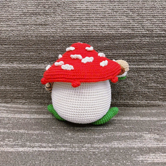 UniJames Creepy Mushroom, Amanita Muscaria, Handmade Crochet
