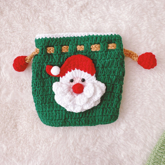 UniJames Santa Gift Pouch Handmade Crochet