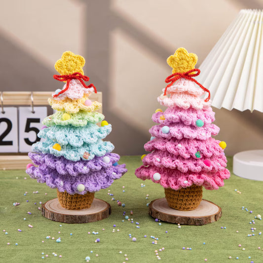 Unijames Rainbow Crochet Christmas Tree