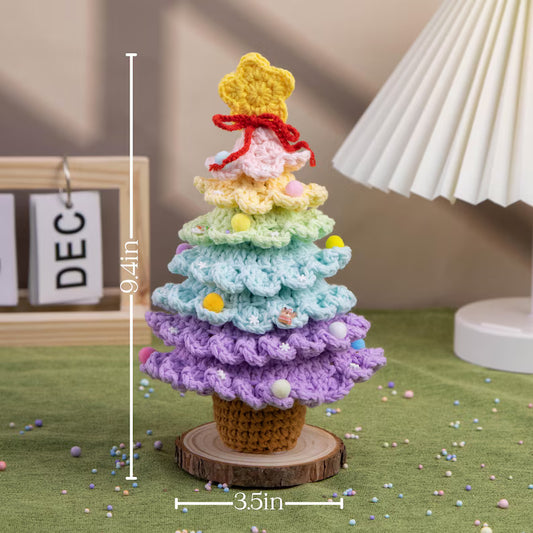 Unijames Rainbow Crochet Christmas Tree