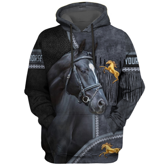 Uni Custom Name Horse Lovers 3D Hoodie