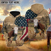 Uni Hereford US Flag Customized Name 3D Hoodie