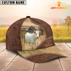 Uni Charolais Zipper Leather Pattern Customized Name Cap