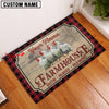 Uni Chicken Faith Family Farming Custom Name Doormat