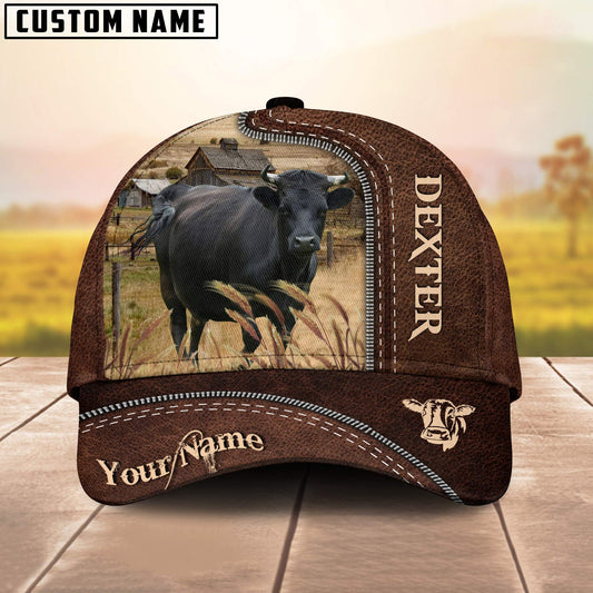 Uni Dexter Customized Name Leather Pattern Cap