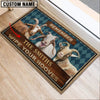 Uni Goat Wipe Your Hooves Custom Name Doormat