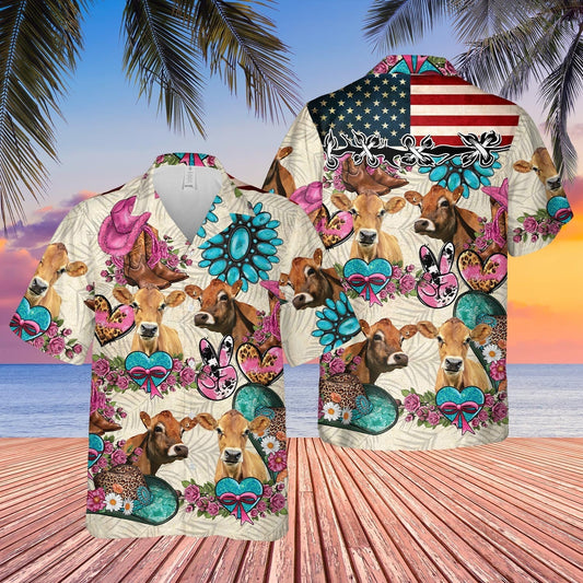 Unique Jersey Happiness Flowers 3D Hawaiian Shirt