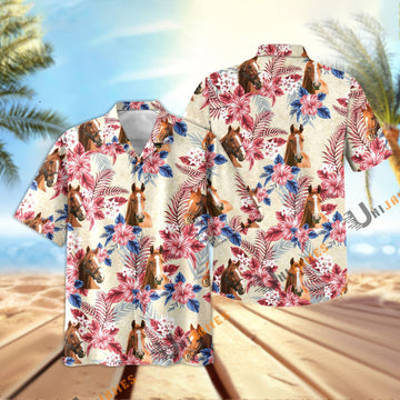 Uni Horse Flowers Cool Summer Pattern Hawaiian Shirt