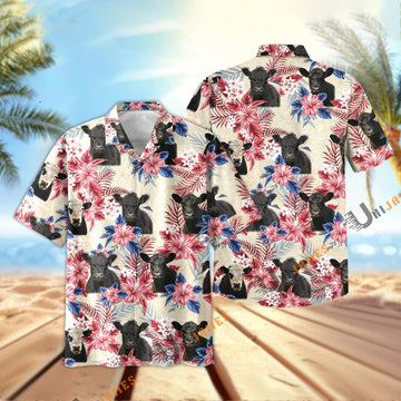 Uni Belted Galloway Flowers Cool Summer Pattern Hawaiian Shirt