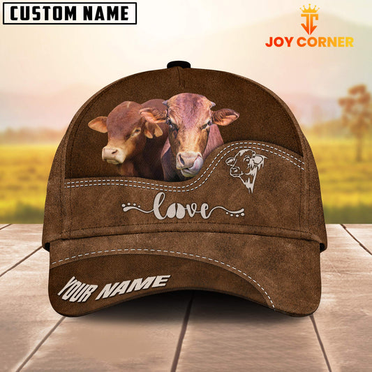 Uni Beefmaster Love Leather Pattern Customized Name Cap