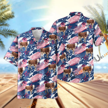 Uni Hereford Flag Navy Hawaiian Shirt