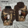 Uni Hereford Cattle Brown Leather Personalized 3D Hoodie