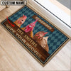 Uni Chicken Wipe Your Hooves Custom Name Doormat