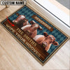 Uni Shorthorn Wipe Your Hooves Custom Name Doormat