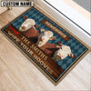 Uni Hereford Wipe Your Hooves Custom Name Doormat