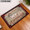 Uni Pig Faith Family Farming Custom Name Doormat