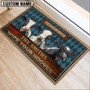 Uni Holstein Wipe Your Hooves Custom Name Doormat