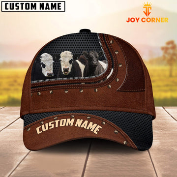 Uni Belted Galloway Happiness Zipper Pattern Customized Name Cap