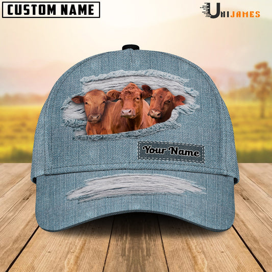 Uni Red Angus Jeans Style Pattern Customized Name Cap