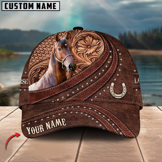 Unijames Morgan Carving Leather Pattern Personalized Name Cap