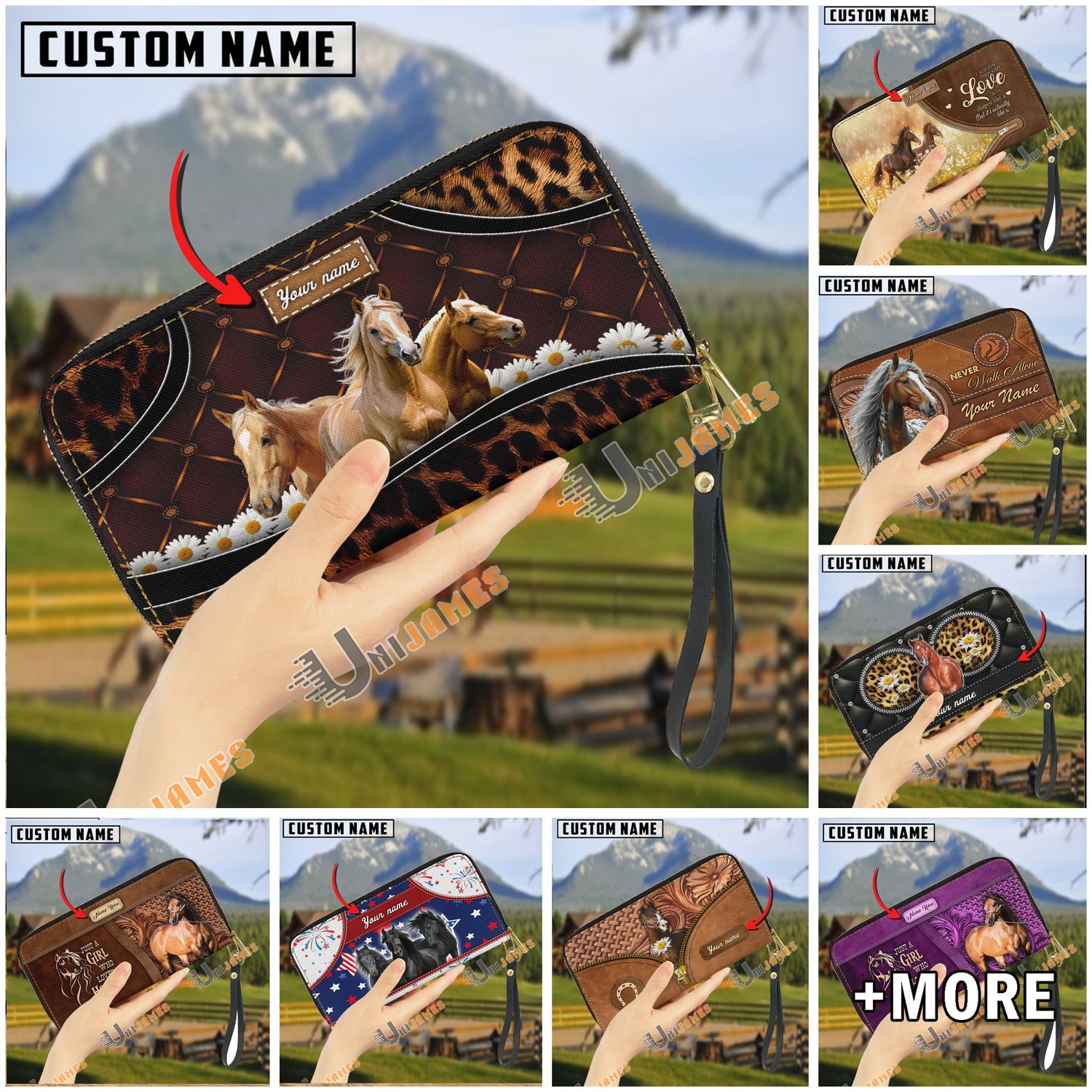 Horse Leather Clutch