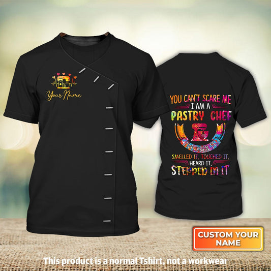 Uni Personalized Name You Canâ€™t Scare Me Baking Pattern 3D Shirt [Non-Workwear]