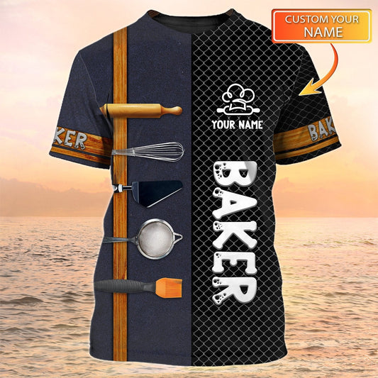 Uni Personalized Name Baking Tool Uniform Baking Pattern 3D Shirt [Non-Workwear]