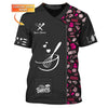 Uni Personalized Name Pink Pattern Baking Uniform Pattern 3D Shirt [Non-Workwear]