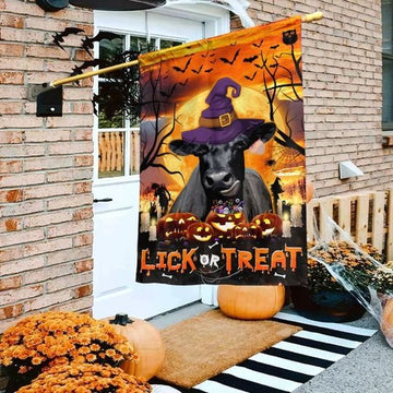 Uni Black Angus Lick Or Treat Flag