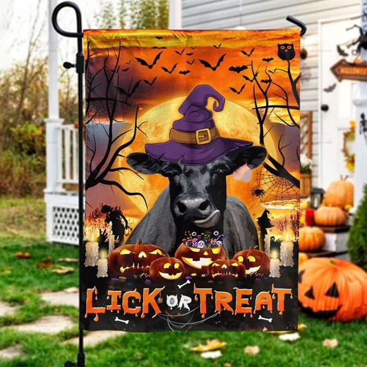 Uni Black Angus Lick Or Treat Flag