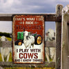 uni Brahman Cattle That's What I Do All Printed 3D Metal Sign