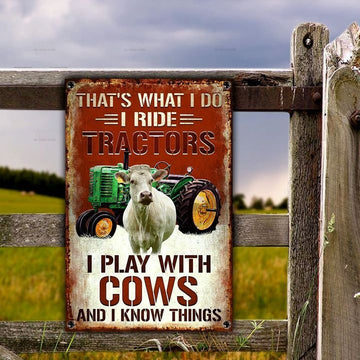 uni Charolais Cattle That's What I Do All Printed 3D Metal Sign